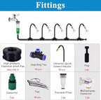 Greenhouse Irrigation System - 360° Adjustable Mist Kit with PE Hose & Flexible Nozzles for Outdoor, Vegetable, Farm Watering Solutions - Image 2