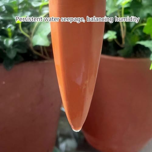 4pcs Terracotta Watering Spikes Slow Drips Watering Stakes Ball Shape Vertical Planter Garden Automatic Irrigation Planter - Image 6