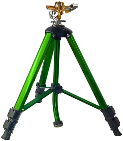 LIULO TOOL Impact Sprinkler on Tripod Base, Tripod Sprinklers with Head, 360 Degree Large Area Irrigation with Extension Legs Flip Locks, Heavy Duty 3/4" Connector for Lawn Yard Garden by LIULOTOOL