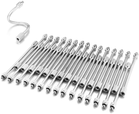 CozyCabin 30 Packs Flexible Mister Nozzle Extensions, Brass Mist Rod for Mister Nozzles, Bendable Copper Extended Pole 10/24 UNC for Garden, Humidification, Outdoor Cooling, Dust Control(5.9 Inch) by CozyCabin