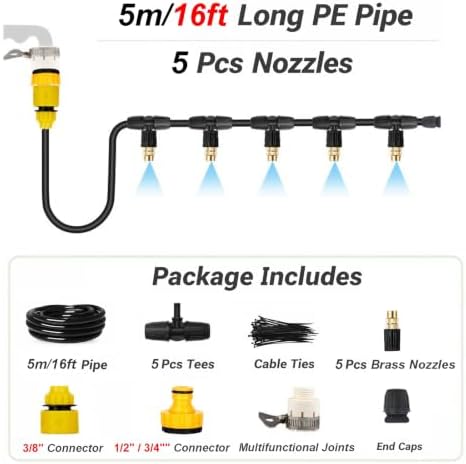 ZAQYCM Greenhouse Misting System, Outdoor Plants Watering Sprinkler Kits - Image 2