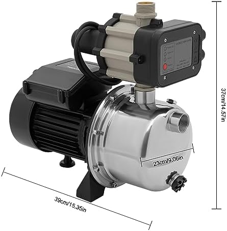 Well Pump, 1.5 HP 115V Water Transfer, Sprinkler Booster Jet Pumps with Automatic Controller for Garden Lawn Irrigation System - Image 7