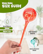 Iridescent Self Watering Globes, Glass Rainbow Plant Watering Globes, Self Watering Planter Insert, Automatic Plant Waterer Indoor (Large-4 Pcs Multi-Color) - Image 2