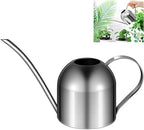 YARNOW 1000ml Stainless Steel Watering can with Long Spout for Indoor Plants, Succulents, and Garden Use (Silver) by YARNOW