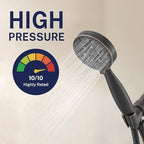 HammerHead Metal 3-Spray Shower Head with Handheld High Pressure, Long Hose - Image 3
