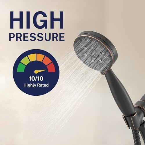 HammerHead Metal 3-Spray Shower Head with Handheld High Pressure, Long Hose - Image 3