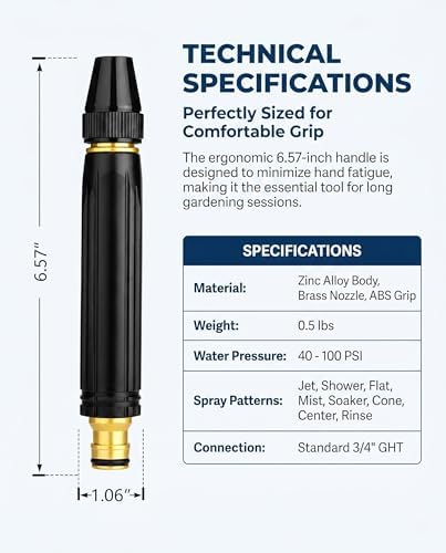 Heavy Duty Metal High Pressure Hose Nozzle, Adjustable Modes Quick Connect Water Spray Gun for Car Wash Garden Outdoor Cleaning Pet cleaning (40 meters, Water gun head + metal connector + hose) - Image 4