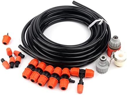 Xiaochen Sprinklers Watering Pipe Fittings 3~10m Micro Drip Irrigation System Greenhouse Lawn Garden Irrigation Atomizing Nozzle Watering Kit Gardening Watering System (Color : 5m Kits) by Unknown