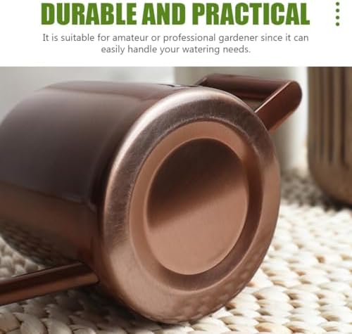 Stainless Steel Watering Can Long Spout 300ml Household Gardening Tool for Succulents and Indoor Plants Bronze Metal Watering Pot for Precise Flower Irrigation - Image 4