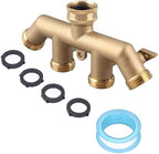 4 Way Brass Hose Splitter NPT 3 4 Inch Garden Water Tap Connector Distributor - Image 2