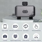 GIEX WiFi Sprinkler Timer, Smart Garden Hose Water Timer, 2.4GHz WiFi & Bluetooth, Rain Delay, Manual Watering, App & Voice Control, Compatible with Alexa & Google Assistant (WiFi 2-Zone Sprinkler) - Image 5