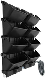 Vertical Wall Planter for Indoor Plant, 8 Pack, Black - Image 4