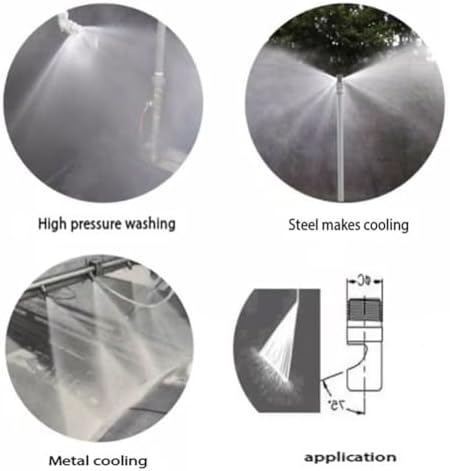 Wide Angle Fan Nozzle 1/8, 1/4, 3/8, 1/2, 3/4 High Pressure Cleaning Nozzle Flood Jet Flat Fan Nozzle 304 Stainless Steel Cleaning Nozzle 1/2 Wide Angle Fan Nozzle （Hole Diameter 6.5mm） 5pcs - Image 7