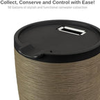 RTS Home Accents 50-Gallon Newport Rain Barrel with Stand and Removable Lid, Sandstone Color - Image 2