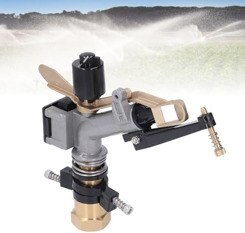 Dioche 1 Inch Auto Rotating Irrigation Sprinkler with 360 Degree Swing Arm Duty Aluminum Copper Lawn Garden Farm Misting Sprayer for Large Area Coverage Up to 130 Feet - Image 2