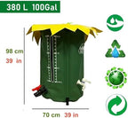 Portable Water Storage Tank, Portable Foldable Rainwater Collection System with Spigot Water Storage Container & Top Mesh, Portable Rain Barrels to Collect Rainwater from Gutter for Garden Lawn(100 Ga - Image 6