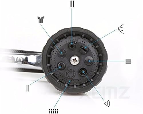 Metal Garden Hose Nozzle, High Pressure Hand Sprayer, Heavy Duty 7 Patterns Water Spray Gun with Insulated Grip, Multifunctional Adjustable Water Gun, for Car Wash Cleaning Watering Lawn Garden - Image 2
