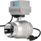 2 inch 110-230VAC Normally Open CF8/Stainless Steel 304 Motorized Electrical Ball Valve With U.S. Plug by HSH-Flo