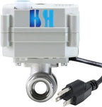 3/8 inch DN10 110-230VAC Normally Closed CF8/Stainless Steel 304 Manual Override Motorized Electrical Ball Valve With U.S. Plug - Image 4