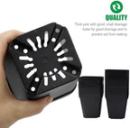RooTrimmer 3.5 inch (9CM) Square Nursery Pots 60pcs, Sturdy Seedlings Trays 5 Pcs, Seeds Starter Germination Tray, Microgreenings Planter Nursery Propagation 5 Sets - Image 4