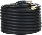 Guitrees 100FT 5/8 Heavy Duty Rubber Garden Hose - 300psi Working, 1000psi Burst - Hot/Cold Water - Five-Layered Braiding for Durability - Versatile for Gardening, Agriculture, Construction(Black) by Guitrees