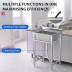 21"x21"x33" Stainless Steel Utility Sink, Freestanding Single Bowl Commercial Sink for Restaurant, Laundry Room, Bathroom, Garage, Garden - Image 3
