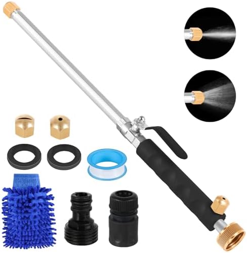 2026 Jet Nozzle for Garden Hose 2-in-1 Jet Nozzle High Pressure Hose Nozzle with 2 Different Nozzles and Hose Quick Connectors for Car Pet Garden Cleaning at Home by Unknown