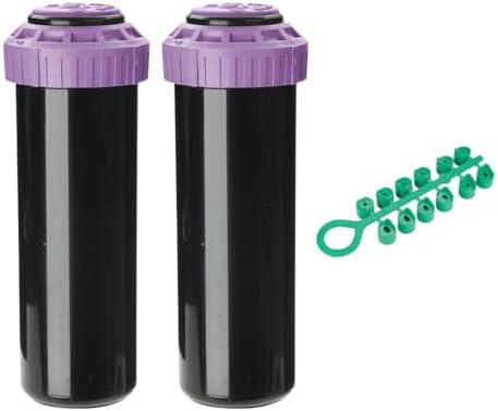 K Rain ProPlus 3/4" Reclaimed Water (RCW) Gear Drive Rotor Sprinkler 4 1/2" Pop-Up | 22' - 50' Spray Distance, 40° - 360° Arc Spray Pattern with Full-Circle | Includes Install Kit (2 Pack) by K-Rain