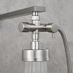 Tecmolog 2 Way Shower Diverter Brushed Nickel Shower Head Shut Off Valve Splitter Brass, DSF014NA - Image 2