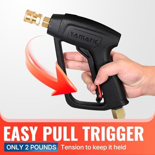 YAMATIC Pressure Washer Gun and 50FT Flexible Hose Stainless Steel Wand - Image 3