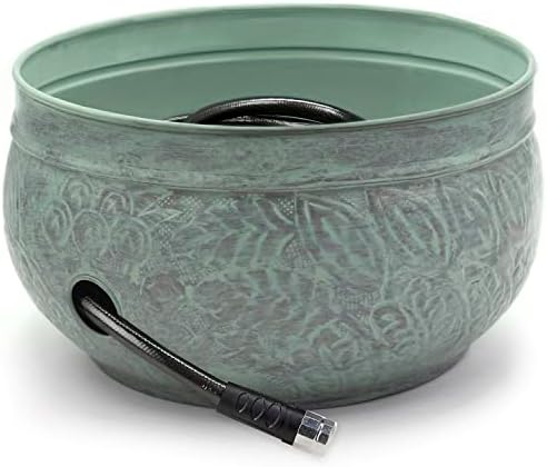 Good Directions 457 Key West Garden Hose Holder Pot, Large Capacity, Blue Verde Finish by GoodDirections