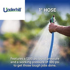 Underhill UltraMax Commercial Garden Water Hose, Lightweight, Heavy-Duty, Flexible, Anti-Kink, 1200 psi, H10-125B, 1 Inch x 125 ft, Blue - Image 4
