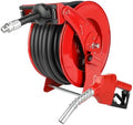 Fuel Hose Reel with Fueling Nozzle, 3/4" x 66FT Retractable Diesel Hose Reel, 300 PSI Industrial Heavy Duty Auto Swivel Rewind Hose Holder for Vehicle Tank Truck Trailer Ship by Fitnet