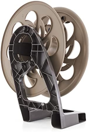 Suncast 2 Pack CPLSTA125B 125' Wall-Mounted Side Tracker Garden Hose Reel for 5/8" Hose with Guide for Patio or Garden, Dark Taupe - Image 3