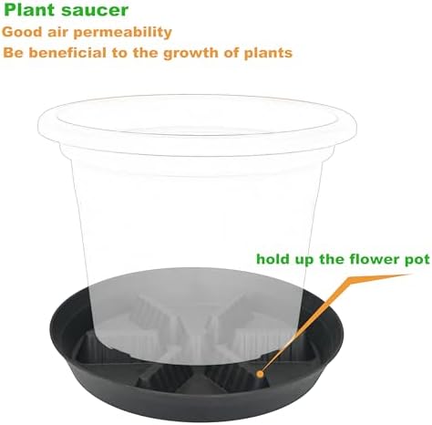 2 Pack Plant Saucer 17 inch 2 Pack, Raised Middle Plant Trays for Pots, Large Plastic Plant Saucers for Indoors, Water Tray for Plants,Drip Trays Plant Stand Water Catcher Tray, Pot Saucers for Plants - Image 4