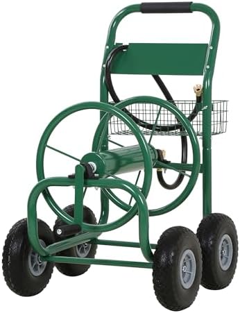PayLessHere | Garden Hose Reel Cart | Holds Upto 300ft of 5/8" Hose | Green by PayLessHere