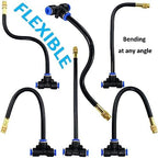 Adjustable Mist Sprinkler 360° Rotating Copper Water Sprayers with Set Connector for Garden Plant Automatic Watering Misting (Color : Black, Size : 10m) - Image 5