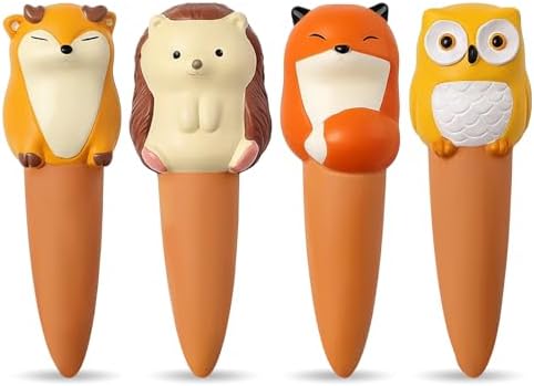 MCleanPin 4 Pack Plant Watering Spikes and Globes Handmade Terracotta Self-Watering Planter Insert Automatic Plant Waterer Devices for Indoor Outdoor Plants (Forest Animals) by MCleanPin