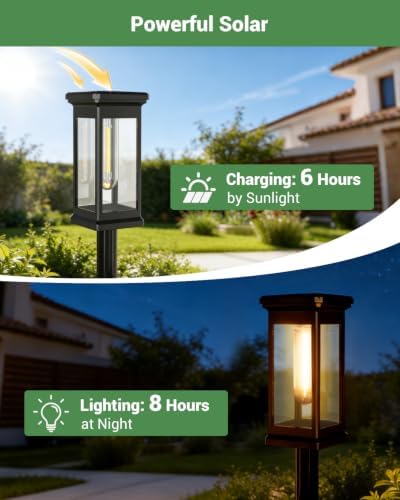 Garden Hose Holder with Solar Light, Freestanding Hose Stand for Outside - Image 2