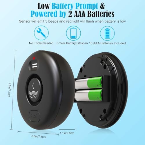 RUIKORING Water Leak Detectors for Home 4 Pcak, 120dB Adjustable - Image 6