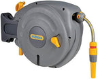 HOZELOCK - Auto Reel Wall-Mounted Reel 10m: Easy to Install, Child-Lock, Auto-Rewind, Ready-to-use Reel with Nozzle, Fittings, Hozelock Hose and Accessories Included - 5 Year Guarantee* [2485R0000] by Hozelock