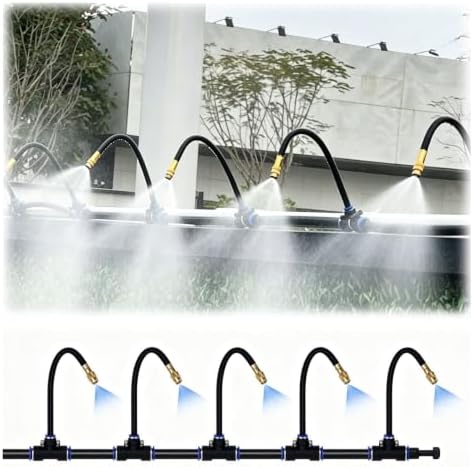 Outdoor Misting Kit for Site, Spray System with Brass Mist Nozzles by Unknown