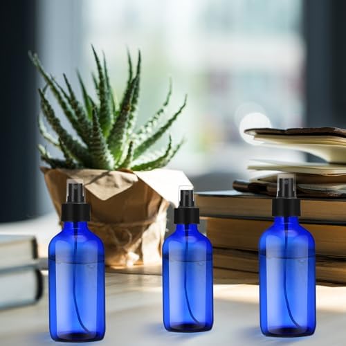Norme 12 Pcs 8 oz Glass Spray Bottles, Funnels and Labels, Blue, Stylish - Image 6
