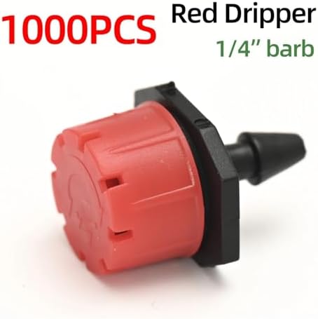 Adjustable Irrigation Drippers 1/4" Drip Irrigation Drippers Micro Plant Water Dripper System Garden Connector Watering & Self(1000 PC DRIPPER) - Image 2