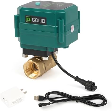U.S. Solid 3/4" Smart Motorized Ball Valve - Brass Remote App Mobile-control Electrical Ball Valve with Manual Switch, Plug Connection - Image 2