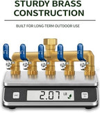 5-Way Garden Hose Splitter, Heavy-Duty Brass, 3/4" GHT, Blue - Image 5