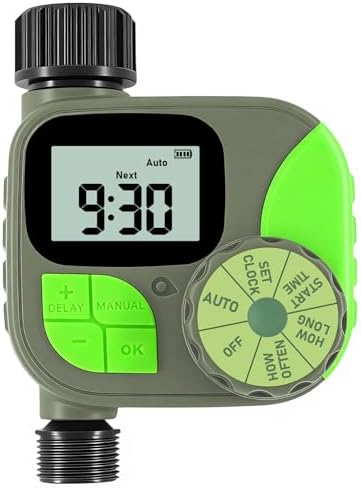 Sprinkler Timer for Garden Hose - Irrigation Timer for Outdoor Faucet, Automatic Programmable Watering Irrigation with Rain Delay/Manual Mode, Watering System Drip Irrigation for Yard Lawn Pool by ZTGHFMY