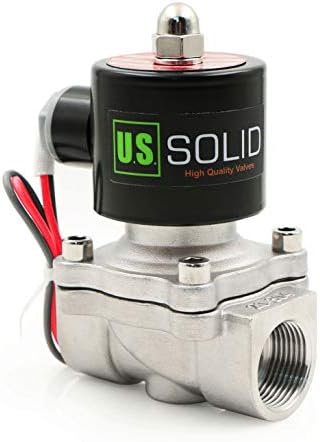 U.S. Solid 3/4" Stainless Steel Electric Solenoid Valve 24V AC N.C. Air Water Oil VITON by USSolid