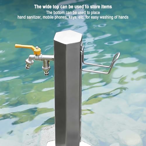 Durable Veal Garden Water Column with Faucet - Floor Mount Outdoor Hose Stand, Antifreeze Tap for Patio, Backyard, Villa & Park - Ideal Garden Watering Solution - Image 3