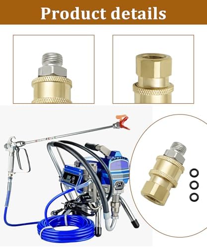 2Pcs 1/4" Stainless Steel Quick Connect Coupler Hose Fittings Fits for Graco/VEVOR/Titan Most Model Airless Paint Sprayer Accessories - Image 3